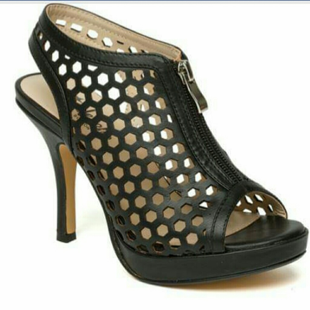 Black Caged Heels. Petite size.